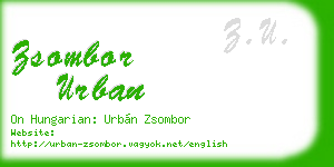 zsombor urban business card