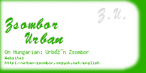 zsombor urban business card